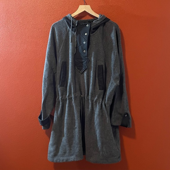 We The Free Jackets & Blazers - Free People Women’s The Sadie Surplus We The Free Gray Knit Hooded Jacket